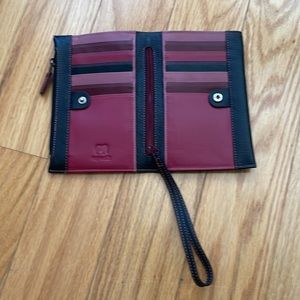 MyWalit black, mauve, pink, pure leather wallet/wristlet